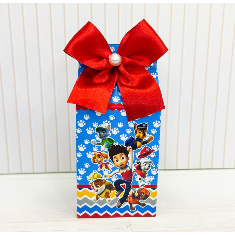 Kit 10 Caixinhas Milk Personalizadas Patrulha Canina Lembrancinhas para Festa Aniversário Infantil
