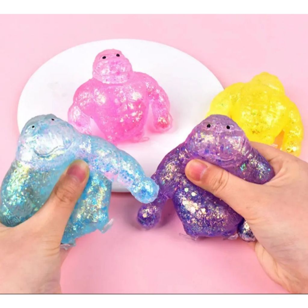 Squishy Gorila Tabe Antiestresse Macio Estica Brinquedo Menino Menina Sensorial Puxa Aperta autismo autista tea tdah tod