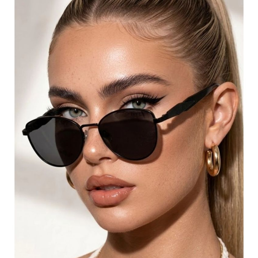 Óculos de Sol Lunare Gatinho Premium Blogueira Feminino Tendencia Elegante  uv400 Feminino