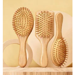 Escova de Bambu Premium Antifrizz Profissional, Desembaraço Fácil, Brilho Natural