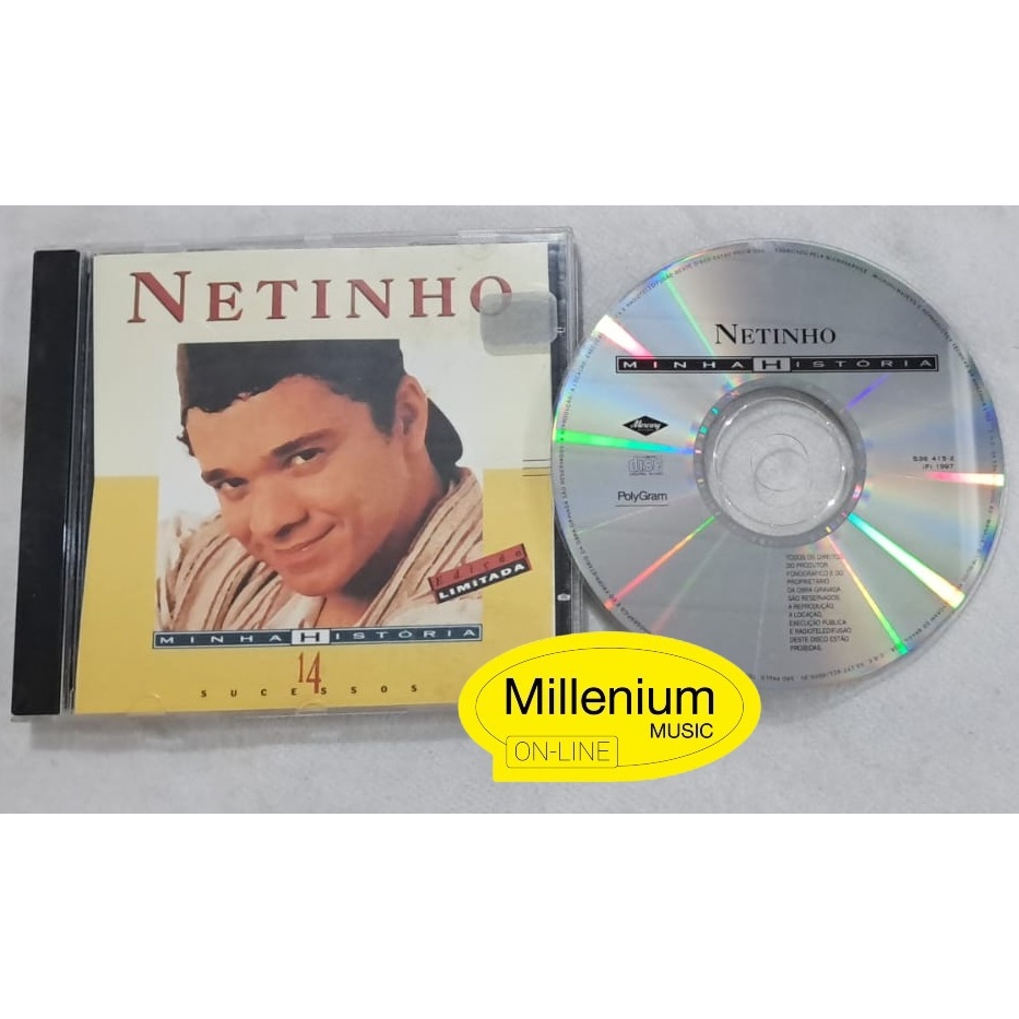 CD Netinho  Minha História 14 Sucessos 1997 Original Gravadora Colecionador Ótimo Estado