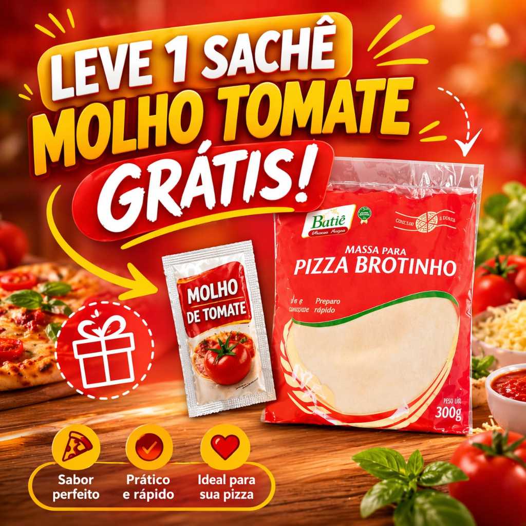Massa Pizza Brotinho 330g Leve 1 Brinde