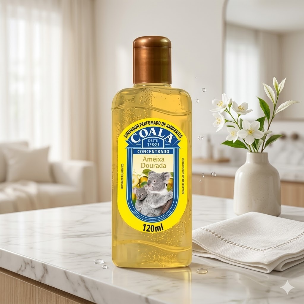 Limpador Perfumado Coala Ameixa Dourada 120ml Concentrado Aromatizante