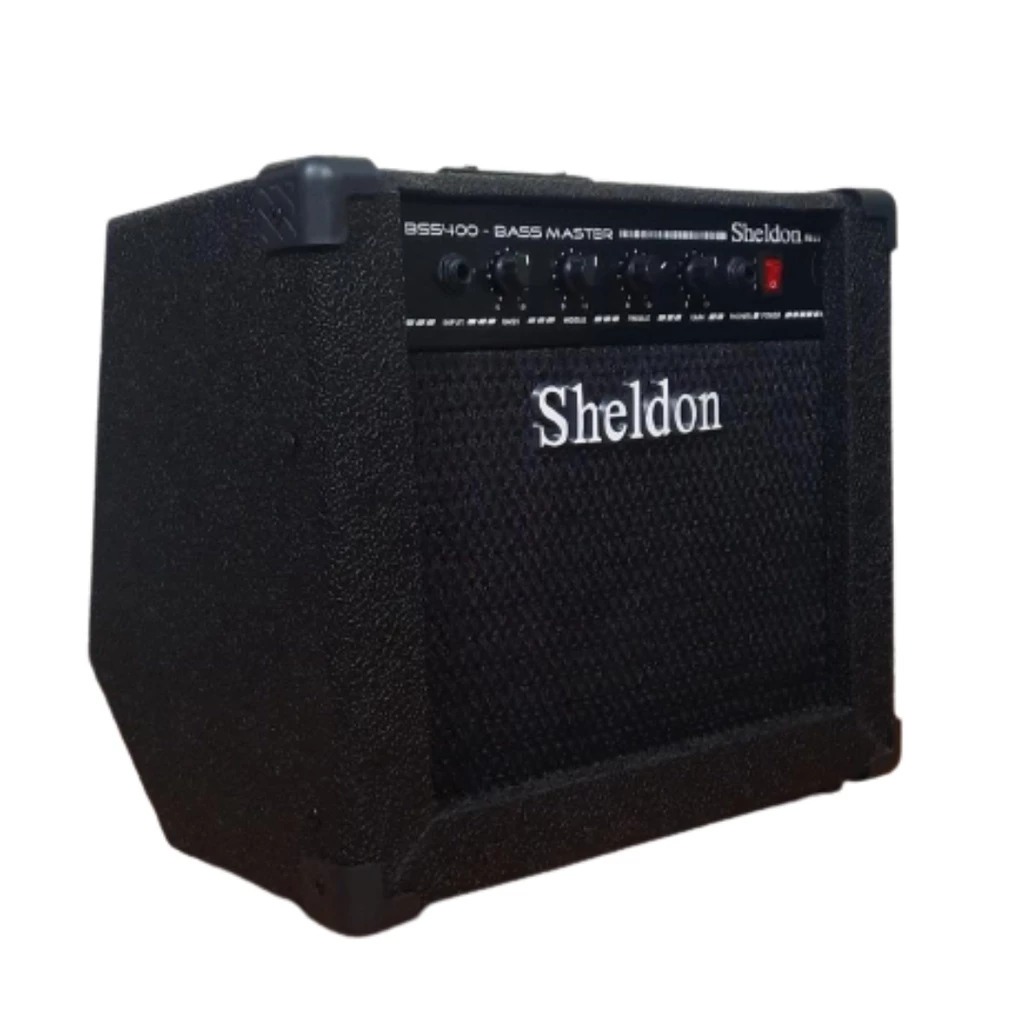 caixa amplificadora para contra baixo 30w Sheldon + cabo para instrumento