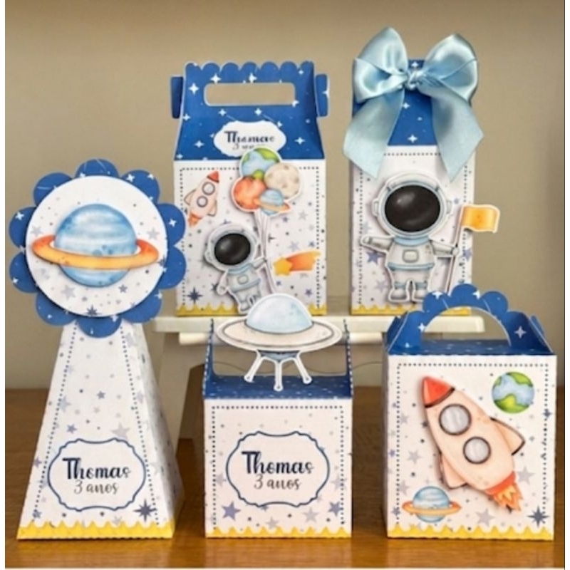 kit monte em casa, Lembrancinhas Personalizadas Astronauta Menino, Festa Infantil