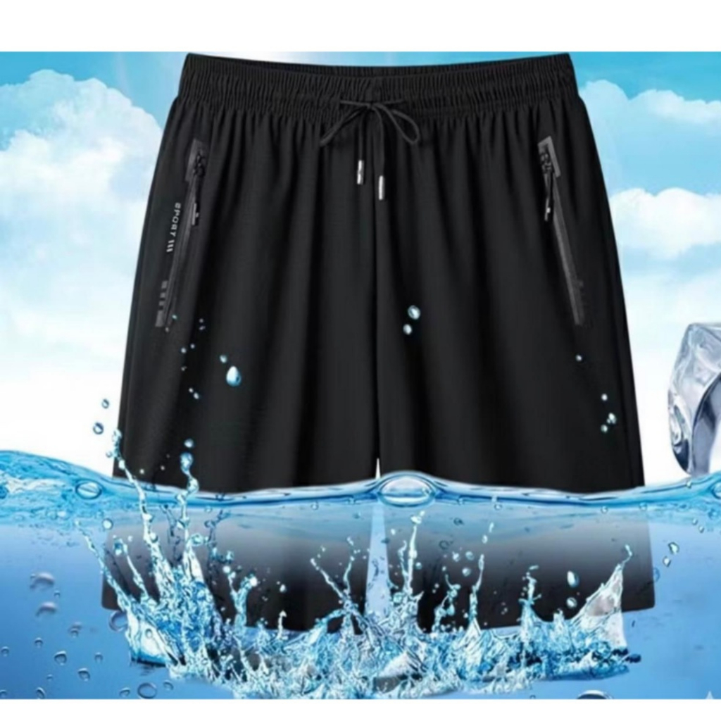 Bermuda Short Masculino Esportivo 5 pontos Dry Fit Alta Elasticidade Secagem rápida bolso com ziper academia e corrida