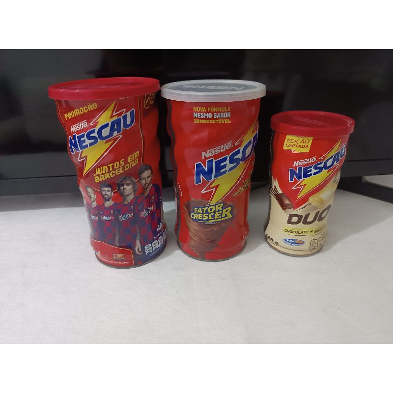 Latas de Nescau colecionáveis (brechó/ desapegos)