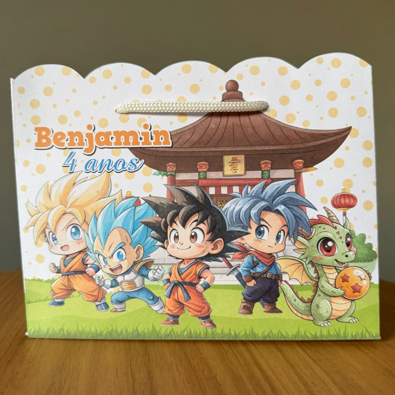 Sacolinhas Personalizadas Festa Dragon Boll Z  / DESMONTADAS