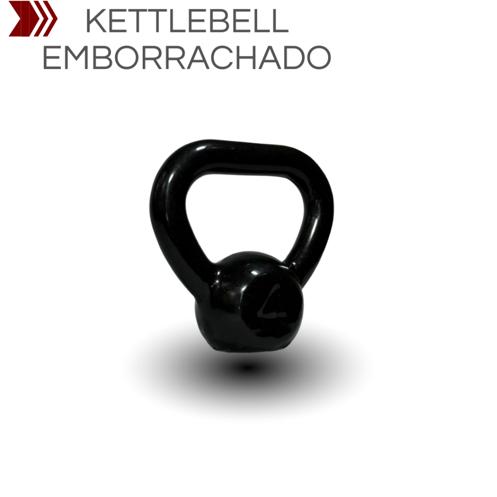 Kettlebell Emborrachado 4kg Fitness Crossfit Treino Funcional Musculação Agachamento Casa