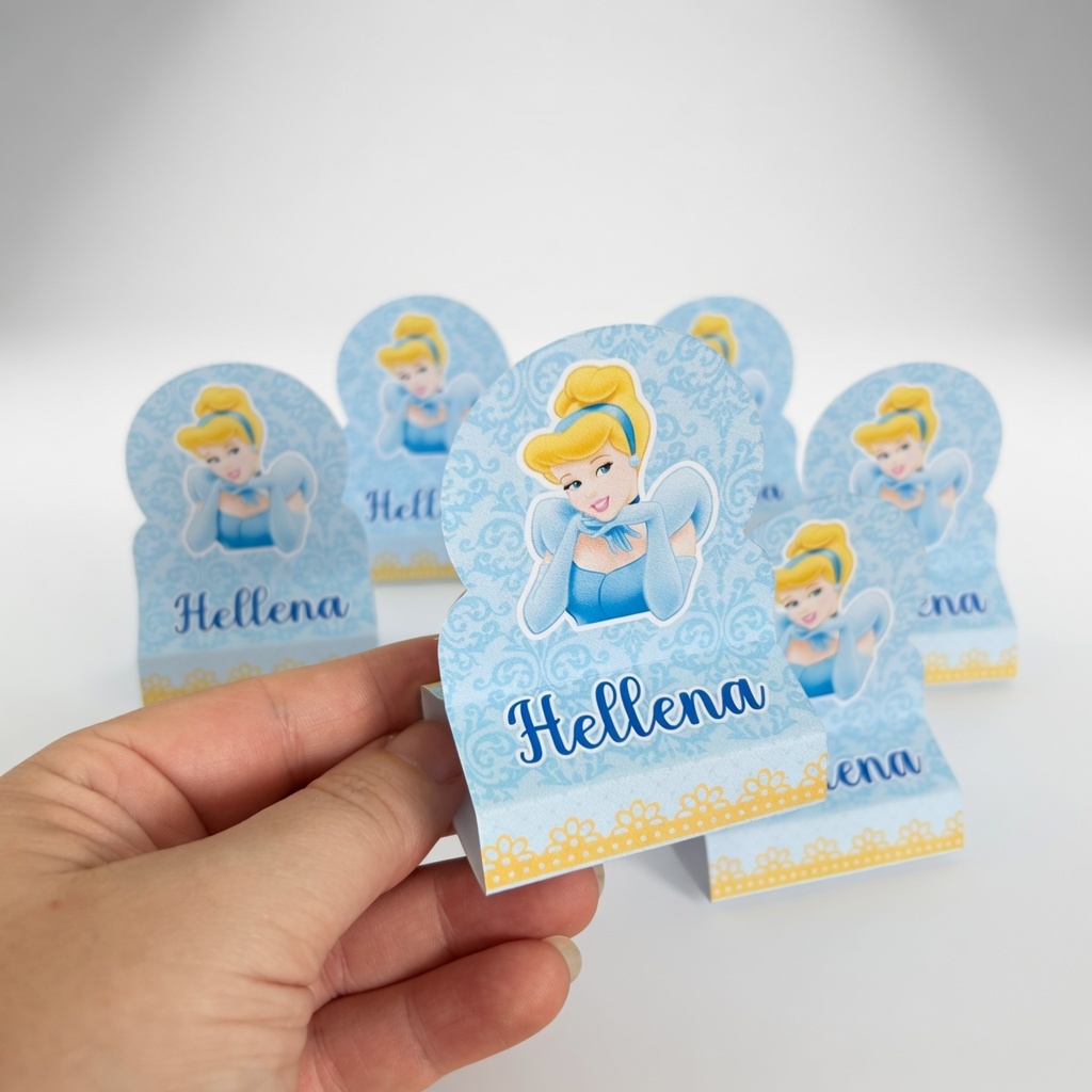 Porta Bis Duplo Cinderela Personalizado Mimo Lembrancinha de Aniversario infantil