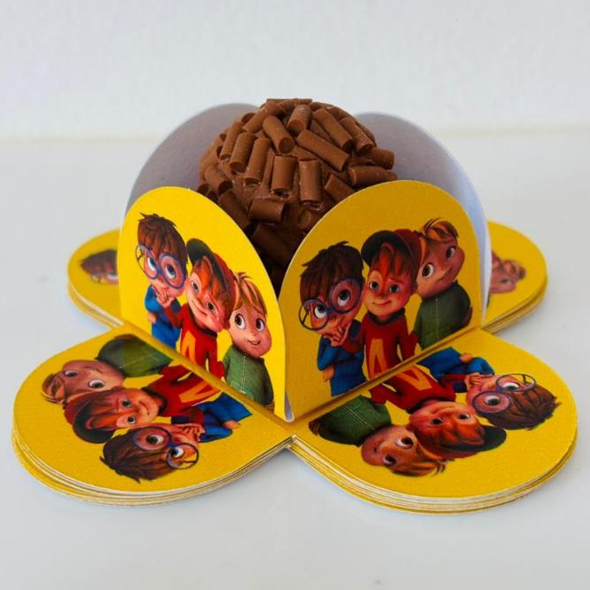 Forminhas de Doces Alvin e os Esquilos Personalizada no Tema / Aniversário / Lembrancinha de Festa / Decoração de Festa