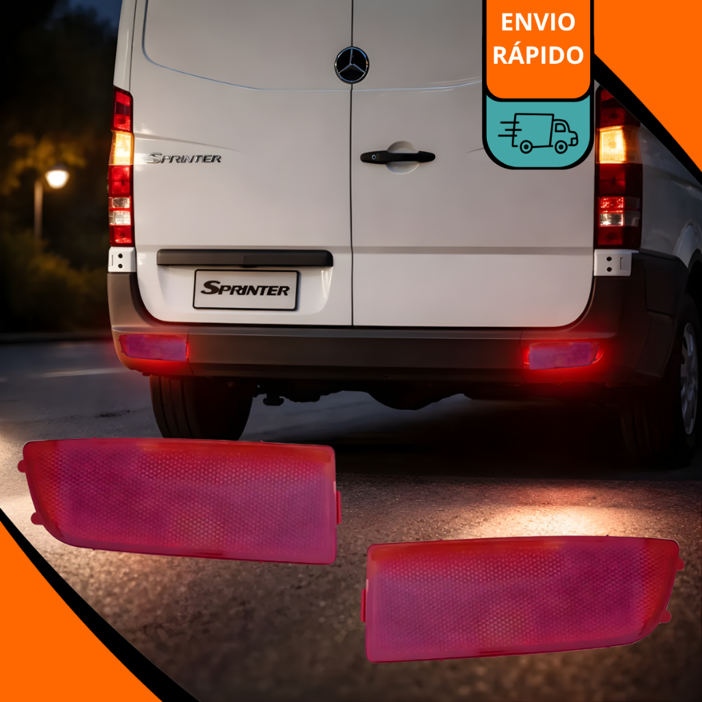 Par Refletor Parachoque Traseiro Sprinter 415 515 2016 2017 2018 2019 2020