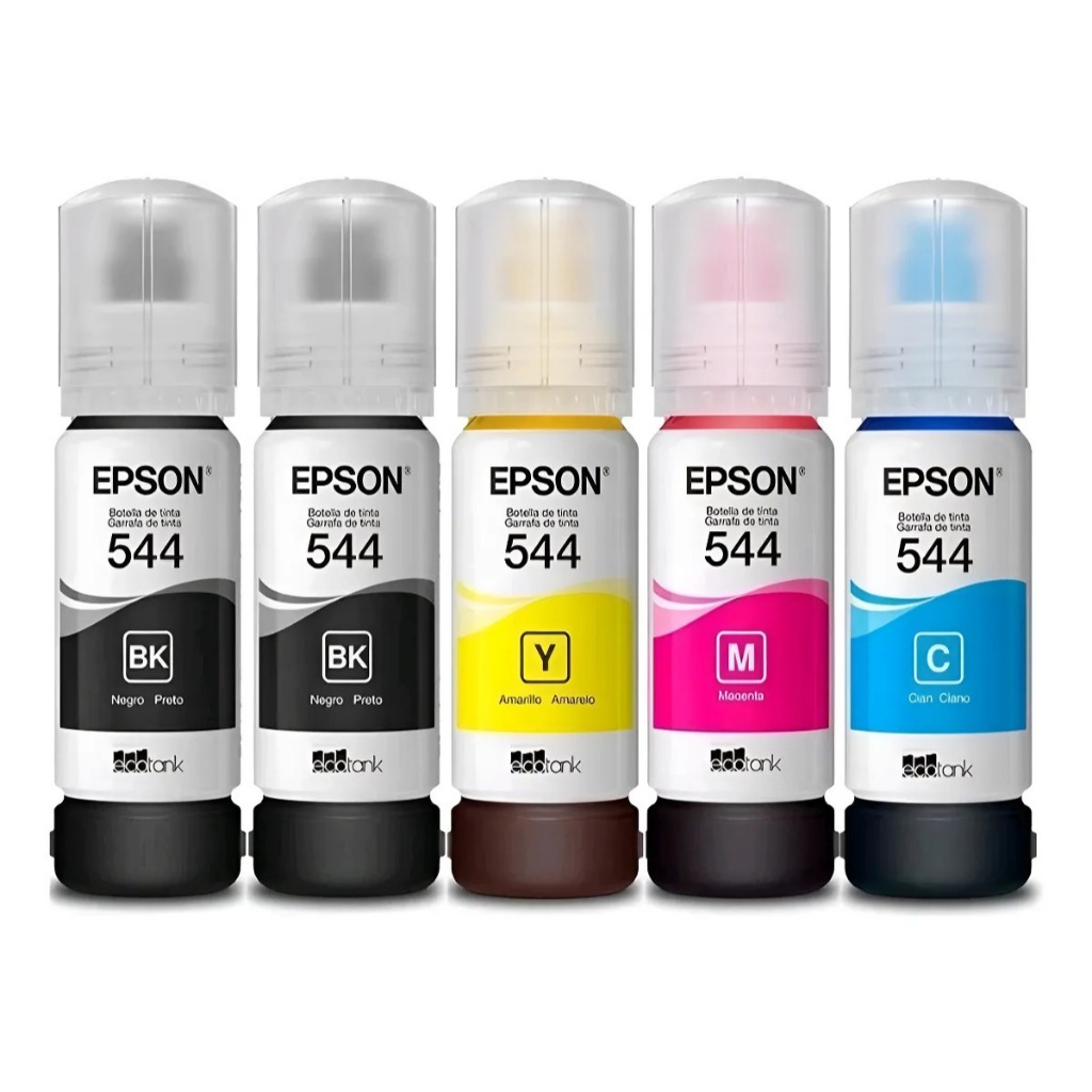 Kit 5 Tintas T5 44 5 44 Refil Impressora T544 L3110 L3150 L5190