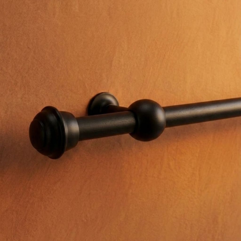 Varão Para Cortina de Madeira 2,40m x 19mm Suporte Decorativo Várias Cores Sala Quarto
