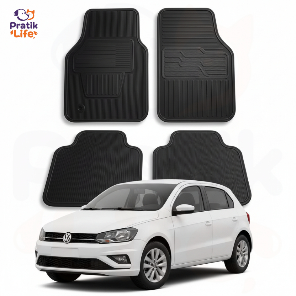Kit 4 Tapetes Automotivos Volkswagen Gol Borracha Lavável Encaixe Perfeito Produto Nacional