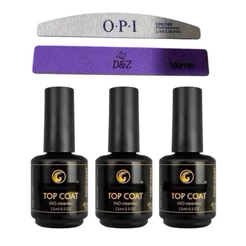 kit 2 Top Coat Selante Feng Pretinho Do Poder 15ml Unhas