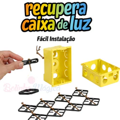 Kit Recupera Repara Caixinha De Luz Reforçado Material Resistente Tomada Interruptor Elétrico
