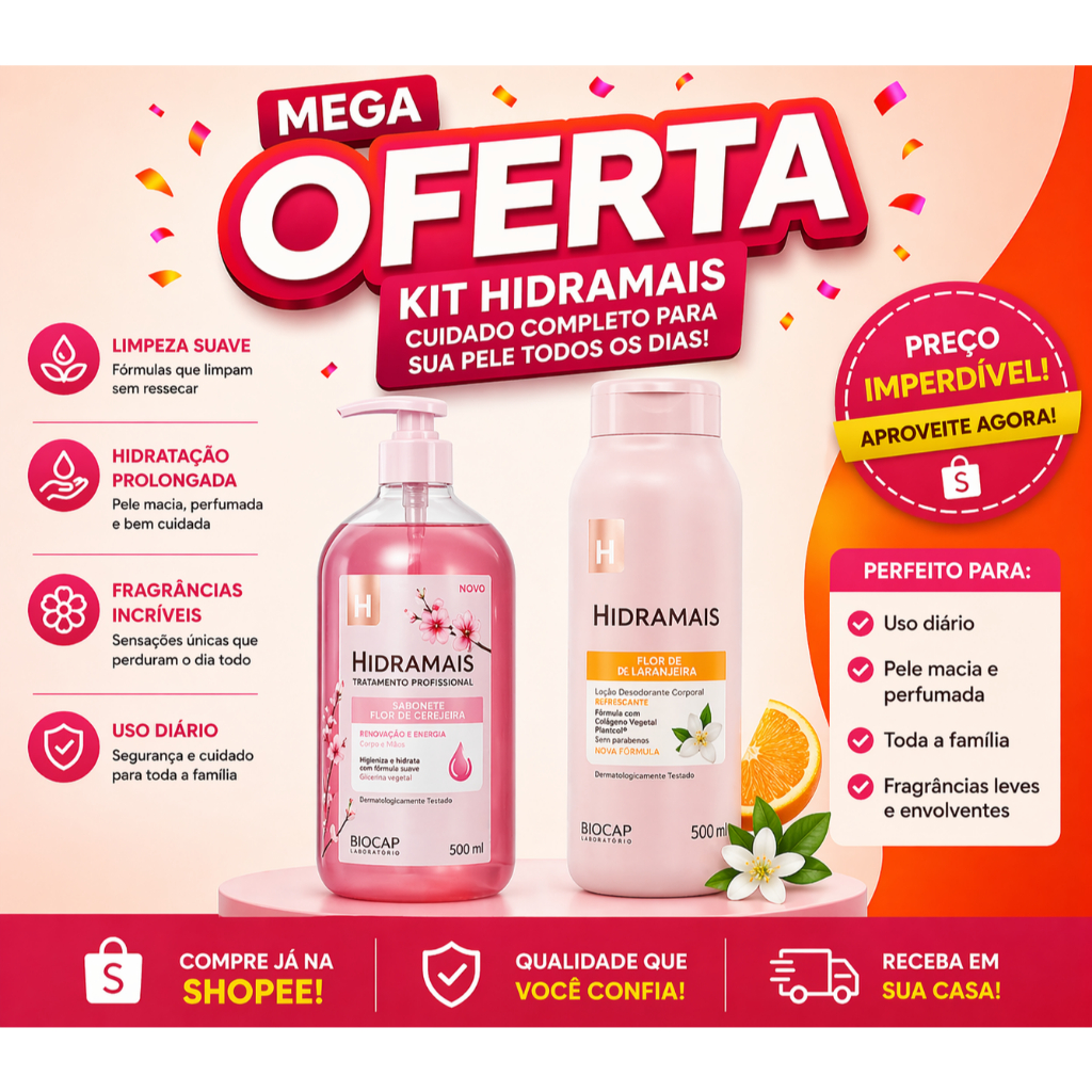 KIT SABONETE FLOR DE CEREJEIRA + CREME FLOR DE LARANJEIRA – PERFUME E HIDRATAÇÃO TODOS OS DIAS!