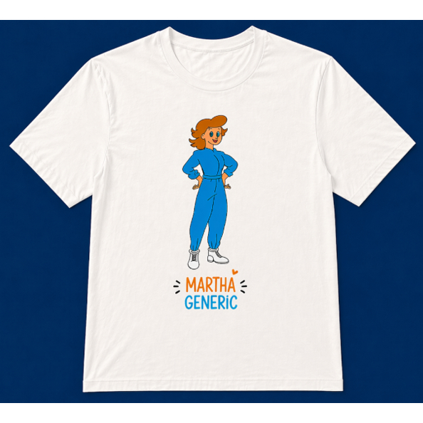 Camiseta Feminina Martha Generic de O Fantástico Mundo de Bobby T-shirt Premium 100% Algodão