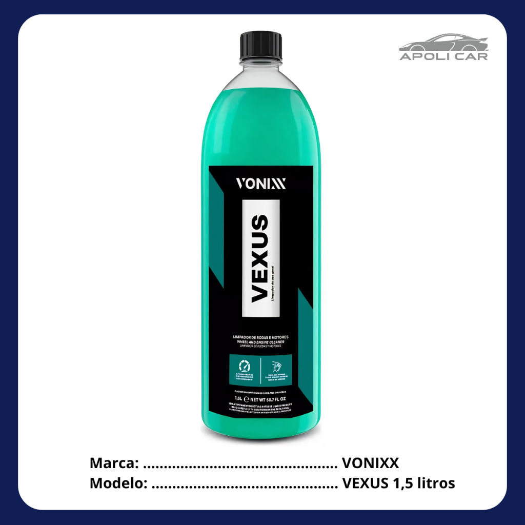 Vexus 1,5l Limpador Rodas Motor Uso Geral Carro Moto Vonixx — imagem 2 de 2