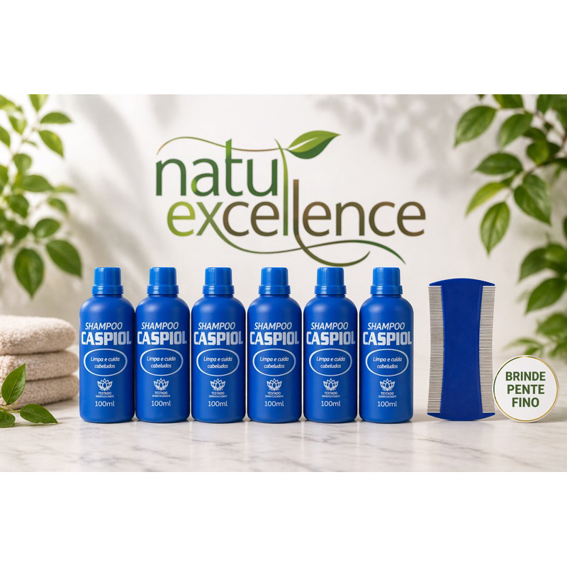 Kit 6 shampoo Caspiol 100ml Anticaspa Piolho e lêndeas envio imediato