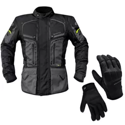 JAQUETA IMPERMEAVEL MASCULINA MOTOQUEIRO ADV TOURING PROTEÇÃO INVERNO SHIVER RACING COM LUVA ROCKET TIPO X11 LANÇAMENTO