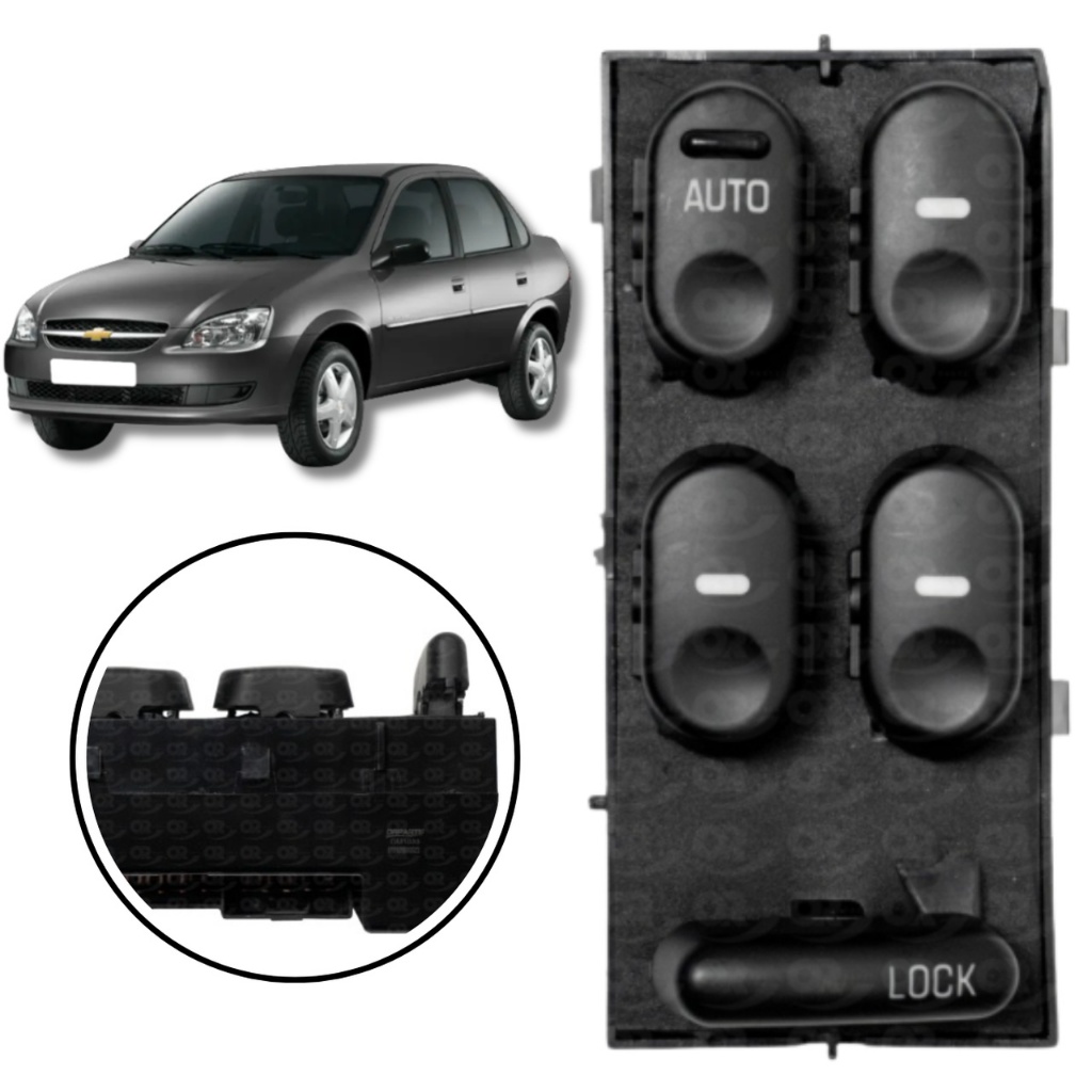 BOTÃO INTERRUPTOR VIDRO ELÉTRICO GM CORSA CLASSIC 1996/