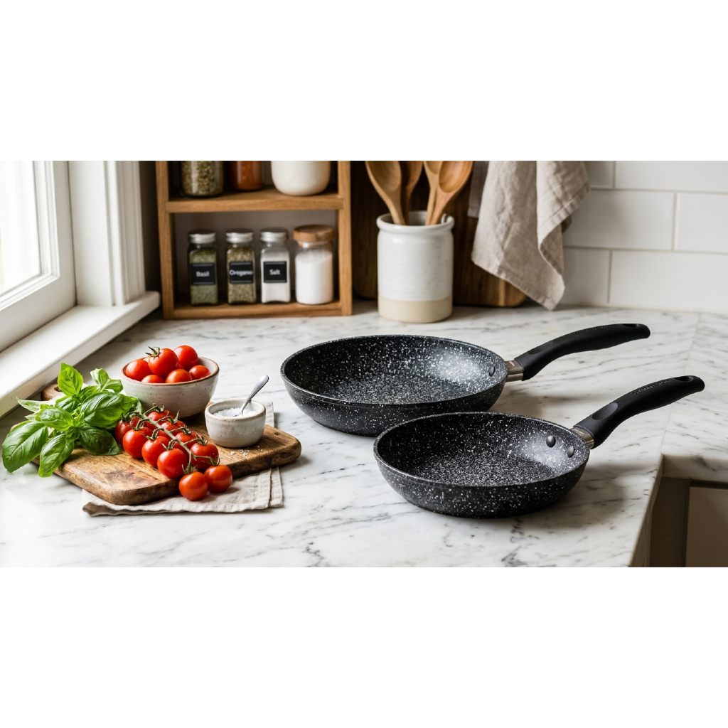 Frigideira Antiaderente Wincy Efeito Granito 1.8mm (20cm ou 24cm) - Não Gruda