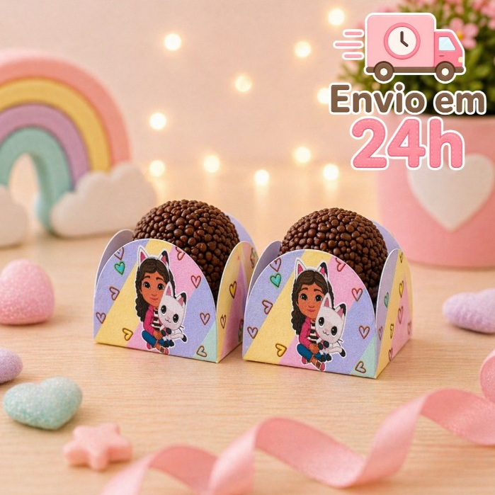 Forminha de Doces Personalizada no tema Casa Magica da Gabby Lembrancinha de Aniversário - Decoração