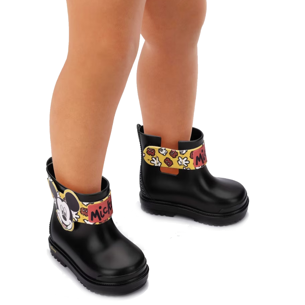 Bota Galocha Infantil Grendene Kids Disney Bff Menino Mickey Preta