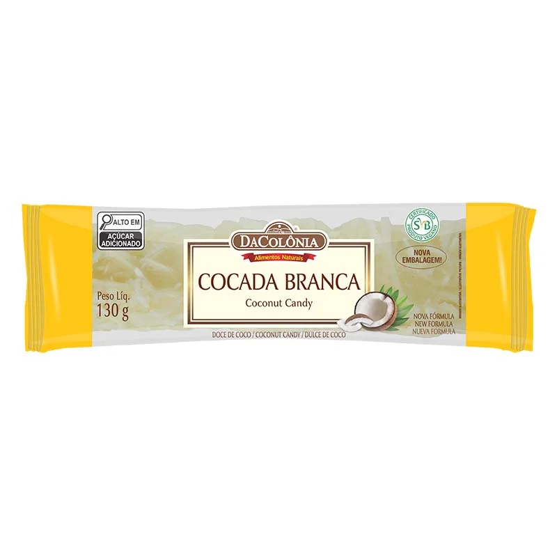 KIT COM 3 - TABLETE COCADA BRANCA DACOLONIA 130G