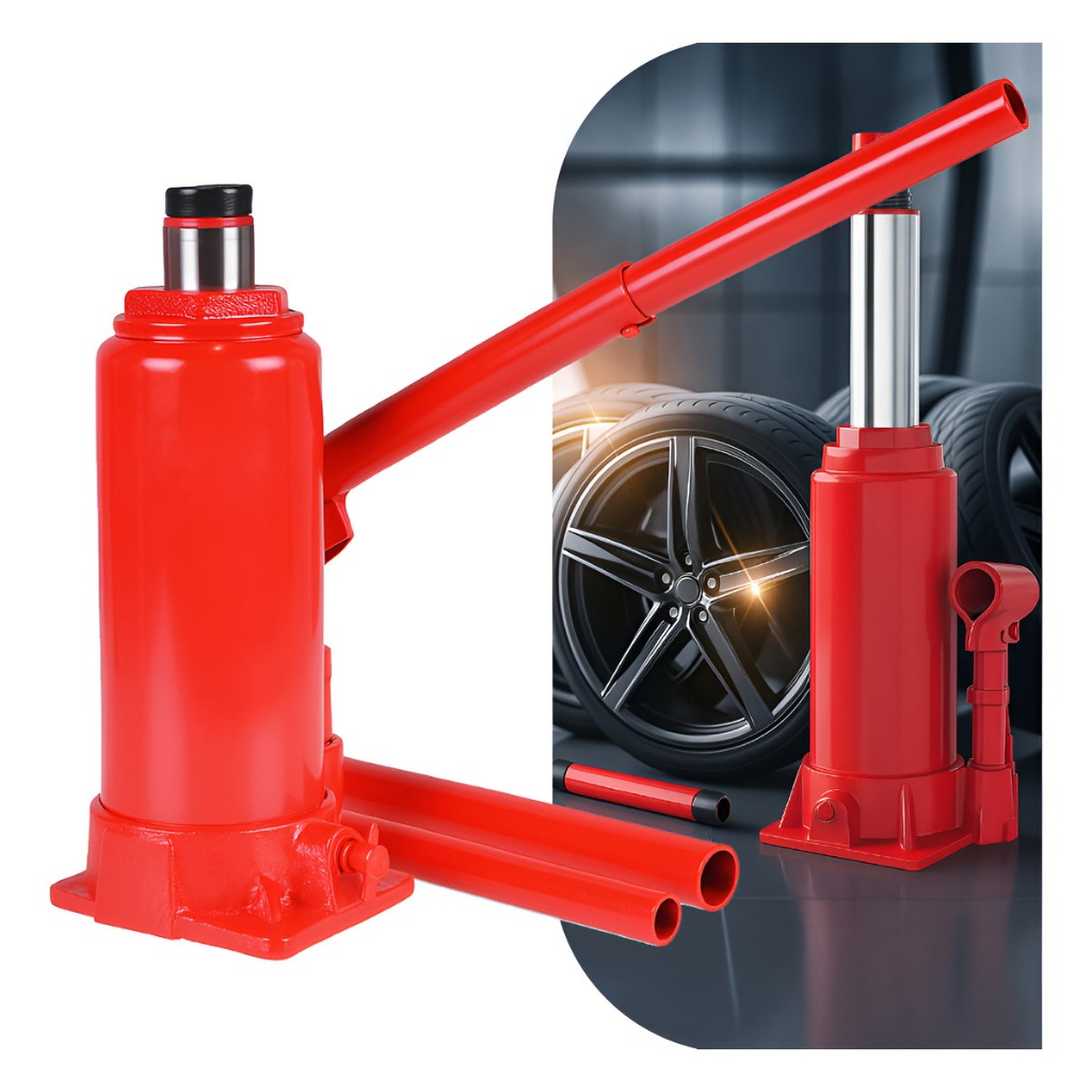 Macaco Hidráulico Automotivo Resistente Estilo Garrafa Compacto 3 Toneladas Linha Premium