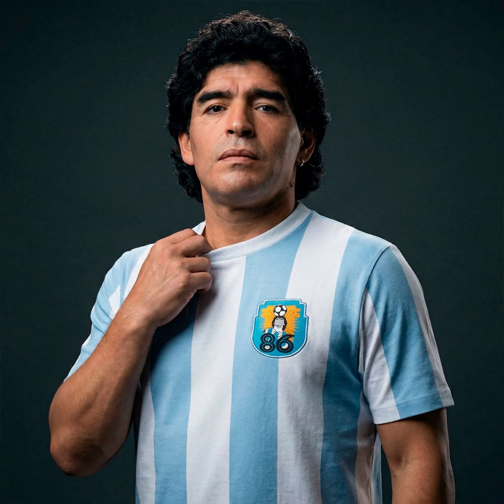 Camisa Argentina Retrô Maradona 1986 Masculina Oficial