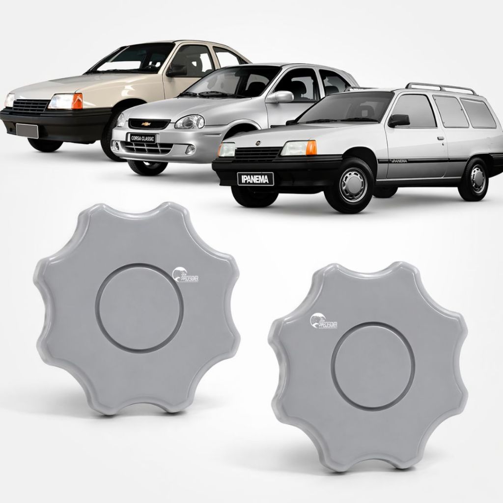Conjunto com 2 Peças Par Manopla Roldana Banco Regulagem Kadett 1994 95 96 1997 1998 Cinza