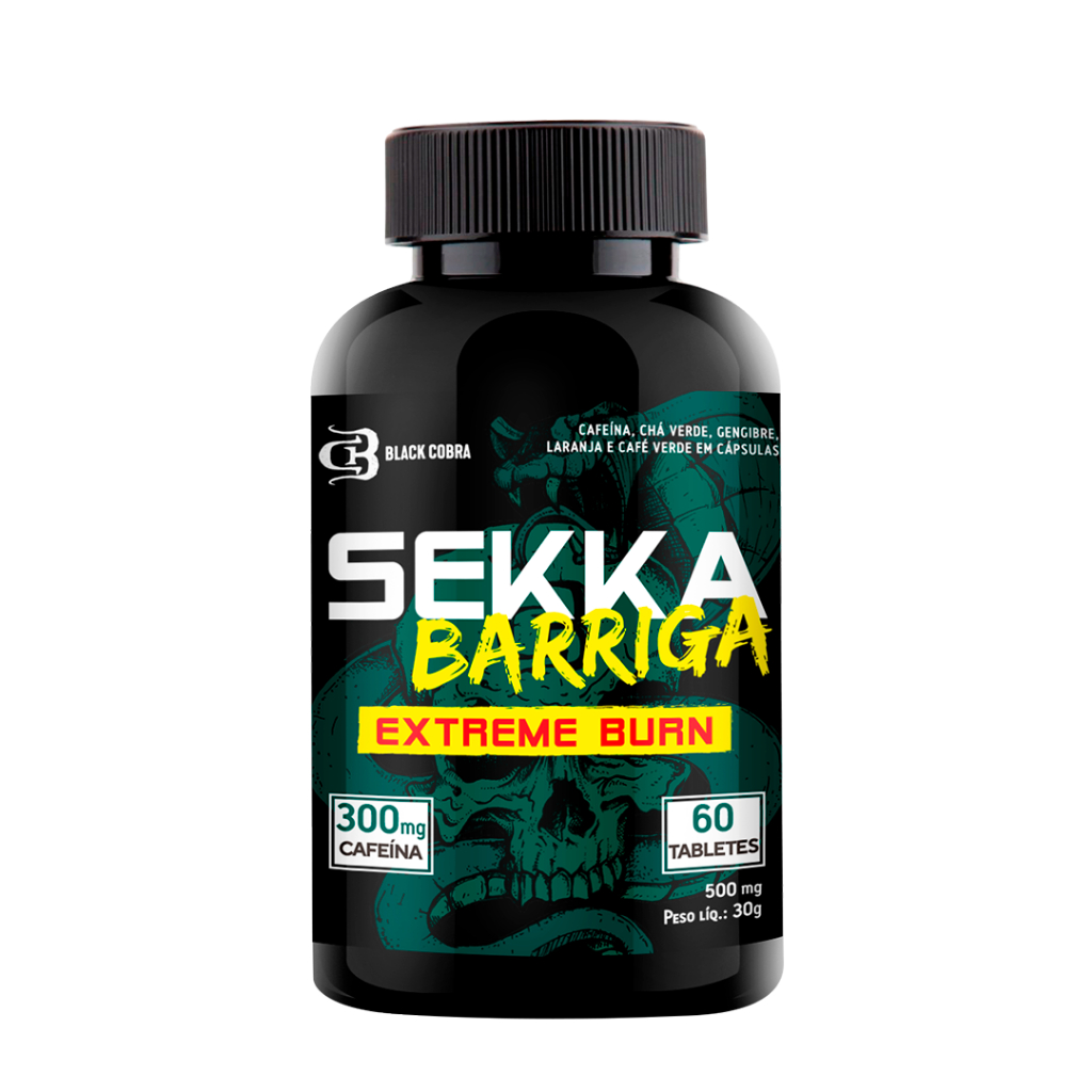 Termogênico S. Barriga Extreme Burn 60 Caps Black Cobra