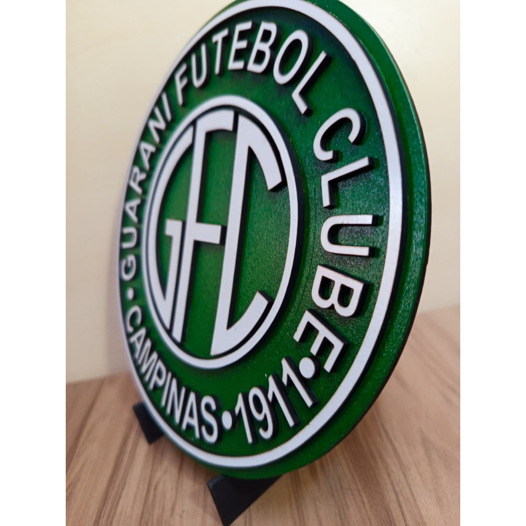 Quadro em MDF 3D Guarani Campinas 30cm Diâmetro – Com furação