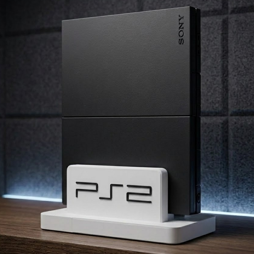 Suporte vertical PS2 Playstation 2 Slim Com Logo Diversas Cores
