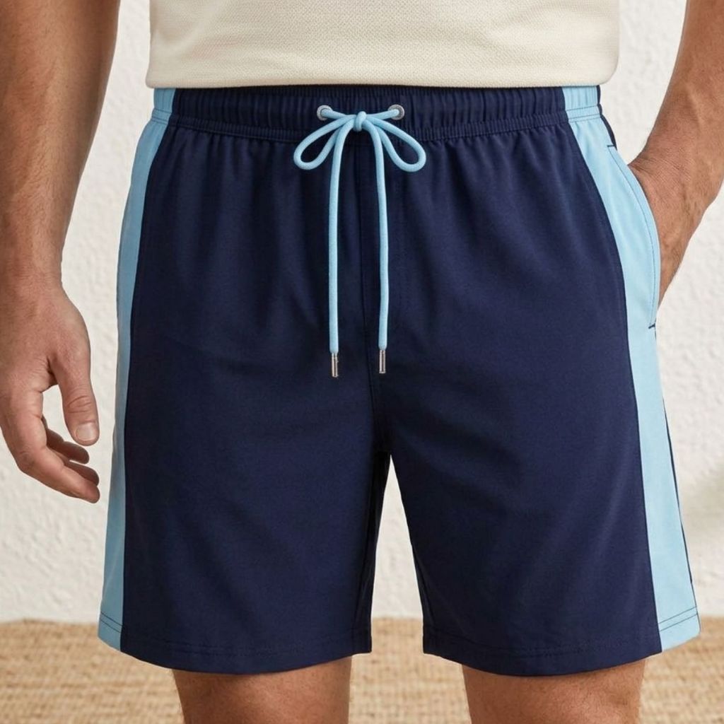 Bermuda Masculina Azul Marinho com Elastano Conforto e Estilo para Treino e Dia a Dia Envio Imediato