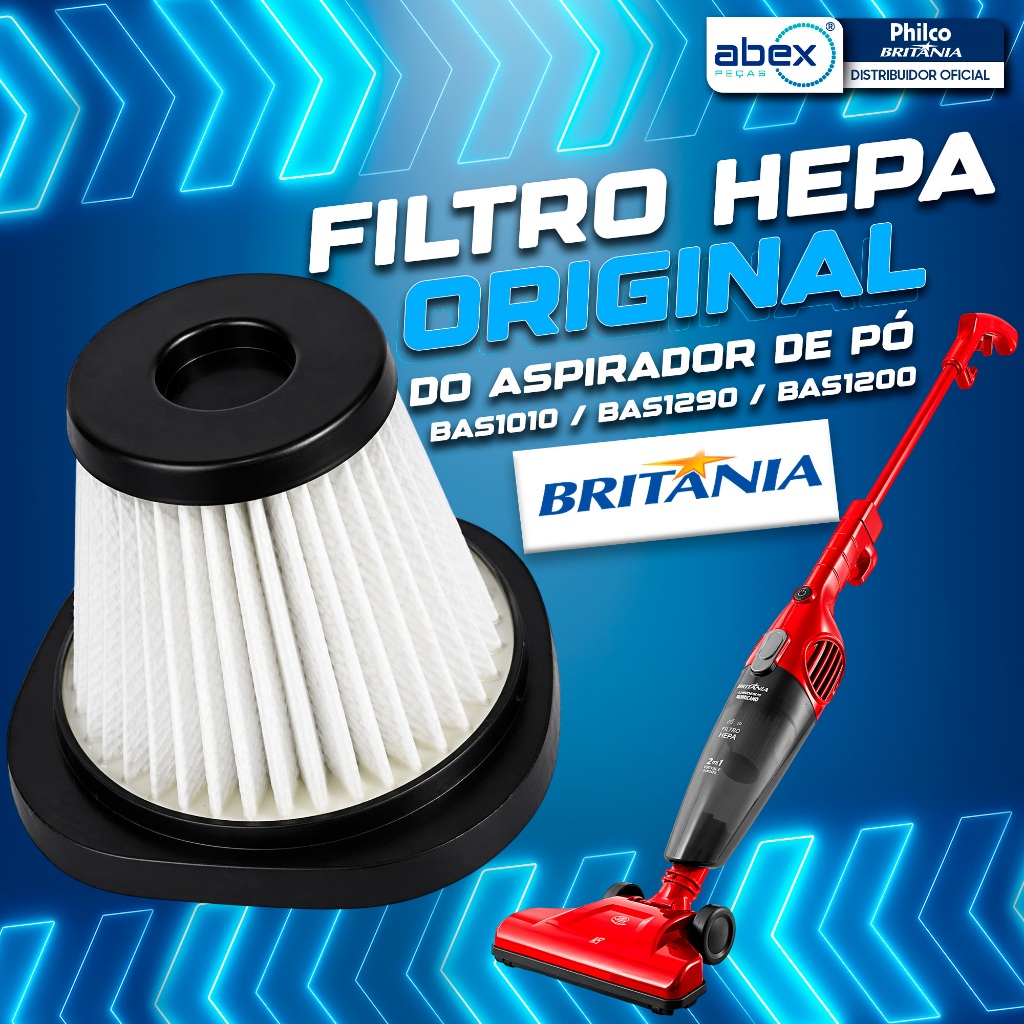 Filtro Hepa Aspirador Britania BAS1010P 1000w FAS750AZ 600 FUN CLEAN BAS1295P BAS1200C Original