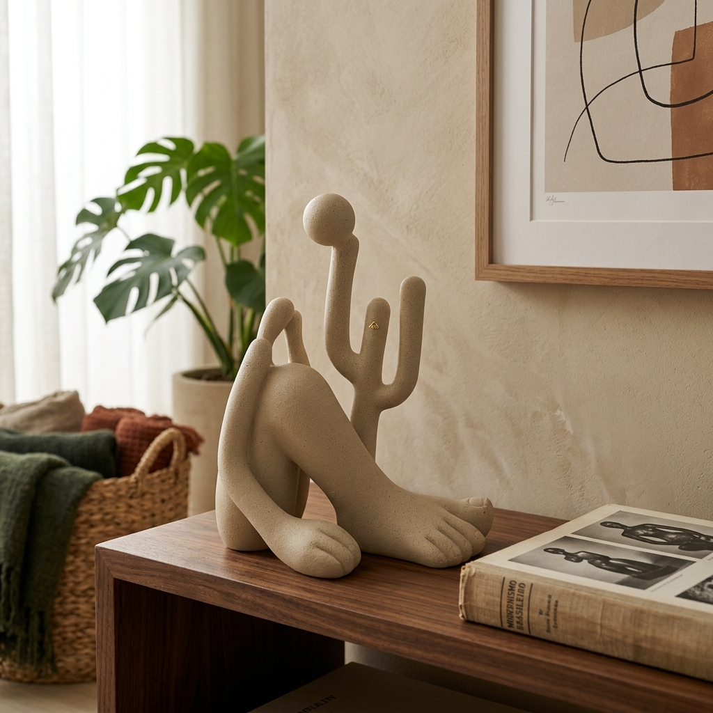 Estátua Abaporu Bege Minimalista Decoração Estilo Pinterest Moderna Objeto Decorativo Tarsila Do Amaral Premium