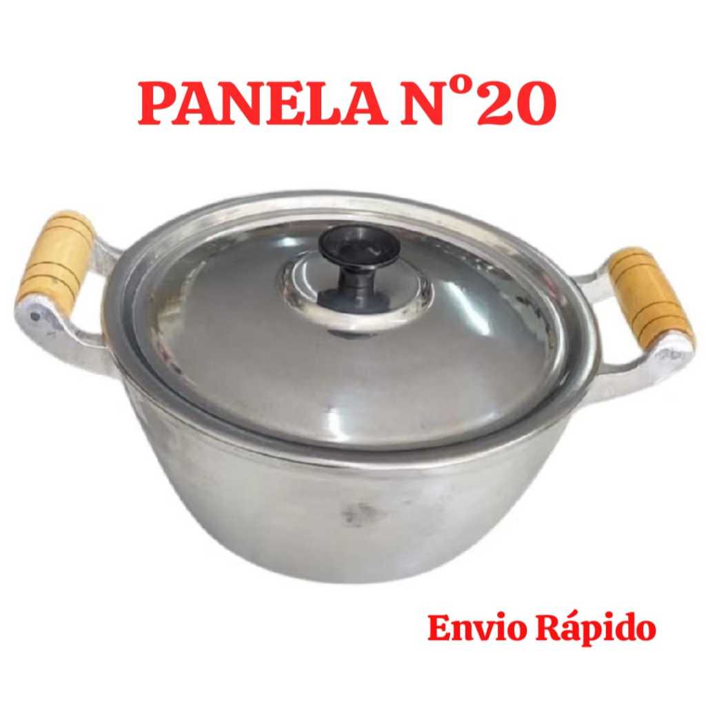 Panela Caçarola 20 de Alumínio Batido Fundido Grosso 2,25 Litros Com Tampa