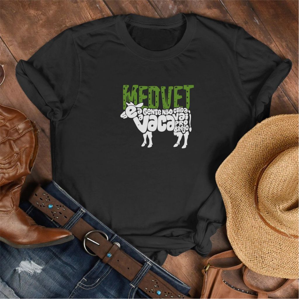Camiseta Blusinha Veterinaria Blusa Feminina Med Vet BabyLook 100% Algodão
