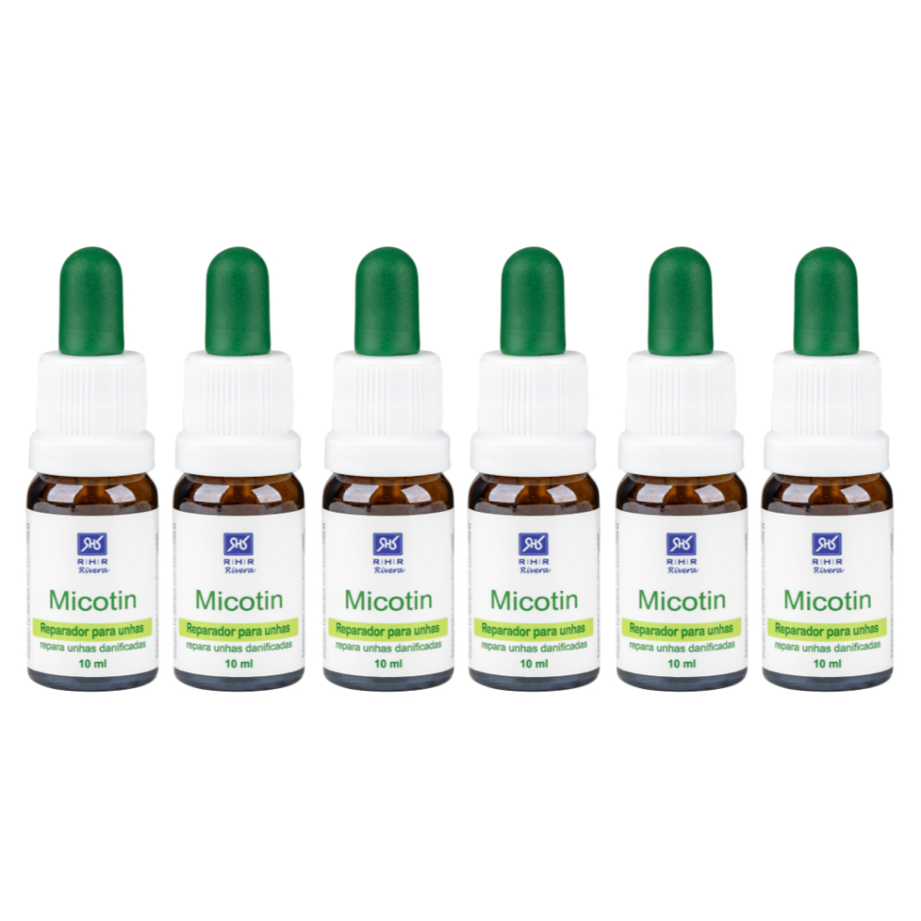 Kit Micose De Unhas 6 Unidades Micotin 10ml Conta Gotas - Reparador Para