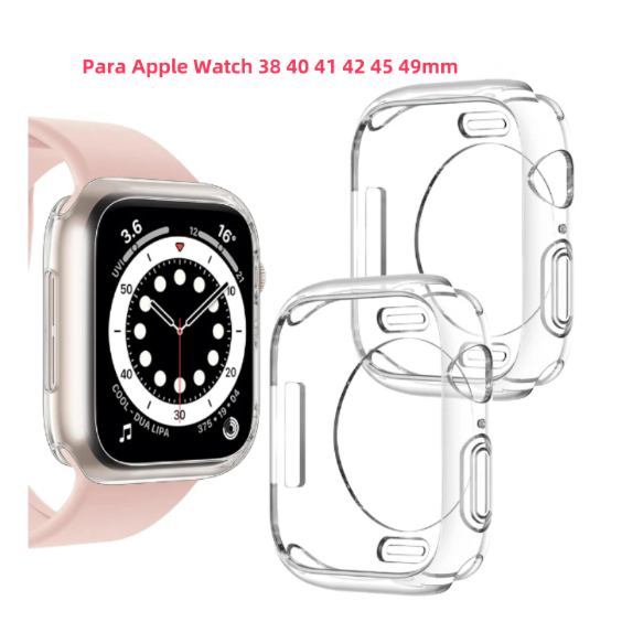 Capa Case de Silicone TPU Compatível Apple watch 38/40/42/44/41/45mm/Ultra 49mm/S10 42-46MM