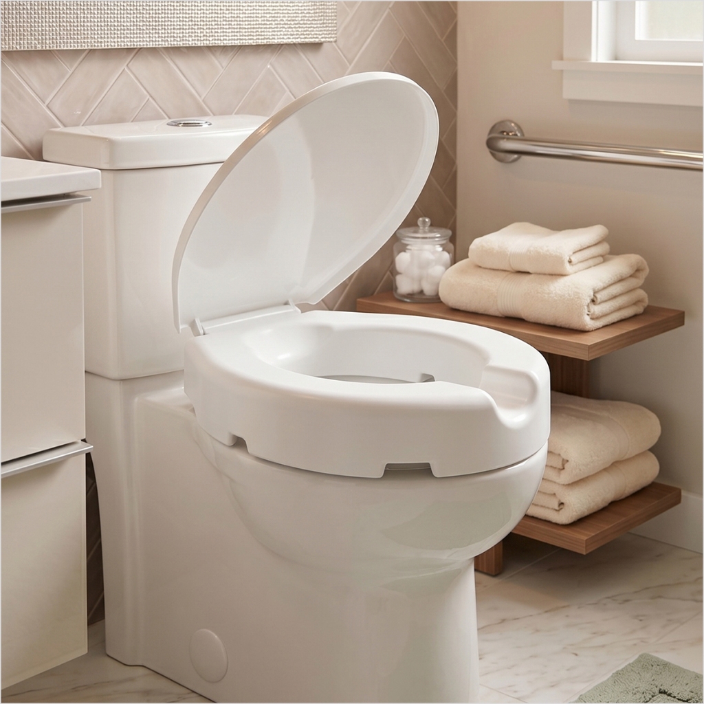 Assento Sanitário Elevado Pós Operatório Tampa de Vaso Para Idosos Adaptador de Vaso Sanitário 13cm