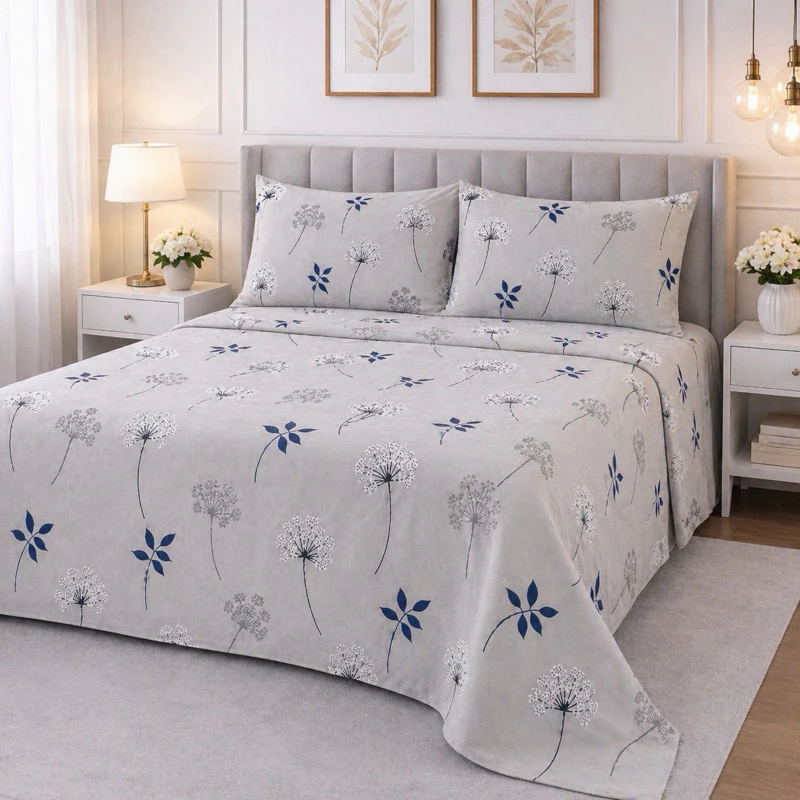 JOGO DE CAMA Queen 500 Fios Percal Toque Algodão + 2 Fronhas 50x70 | Cobre Leito Luxo Sem Elástico — imagem 1