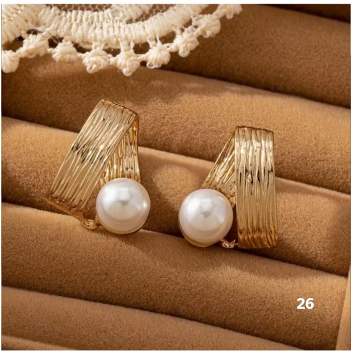 Brincos de Alpaca de Ouro 14KC com Estilo Vintage