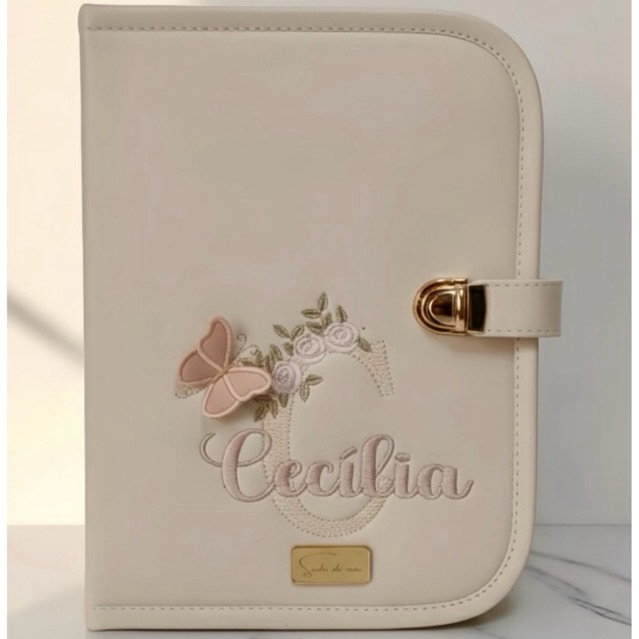 Porta Documentos do Bebê Personalizado | Caderneta Vacina | Maternidade Bordado