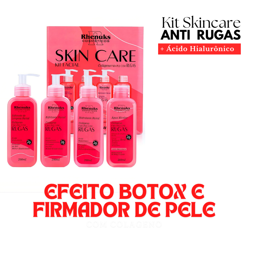 5 kit Skincare Anti Oleosidade+Anti Manchas+ Rosa Mosqueta+Anti Rugas+Anti Idade Rhenuks Revenda — imagem 2 de 2