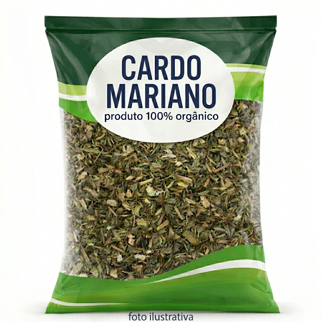 Cardo Mariano  Em Folhas Desidratadas 500 Gr. 100% Puro e Natural (Silimarina Natural)
